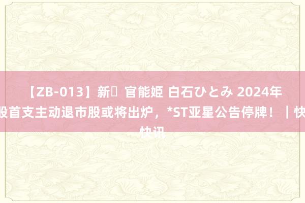 【ZB-013】新・官能姫 白石ひとみ 2024年A股首支主动退市股或将出炉，*ST亚星公告停牌！｜快讯