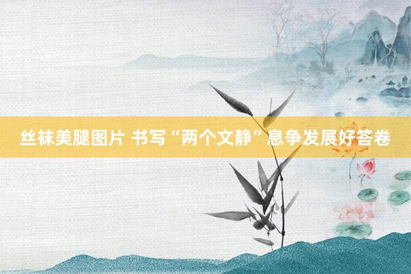 丝袜美腿图片 书写“两个文静”息争发展好答卷