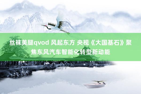 丝袜美腿qvod 风起东方 央视《大国基石》聚焦东风汽车智能化转型新动能