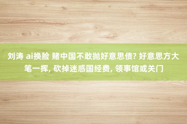 刘涛 ai换脸 赌中国不敢抛好意思债? 好意思方大笔一挥， 砍掉迷惑国经费， 领事馆或关门